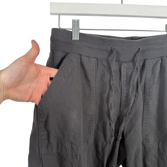 Pact Canopy Grey Cotton Linen Blend Jogger Pants Casual Travel Womens Size Small - Picture 2 of 8